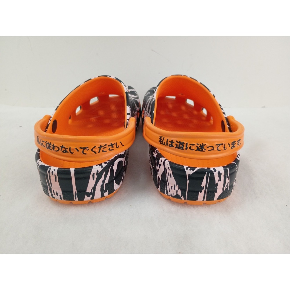 Crocs Mens 9 Womens 11 Classic Clog Stance B. Thom Floral Leaf Orange Pink Black - Picture 4 of 9